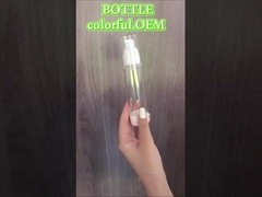 empty clear Gold Airless Pump Bottle for skincare packaging