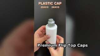 Premium Transparent Flip Top Caps for Cosmetic Bottles