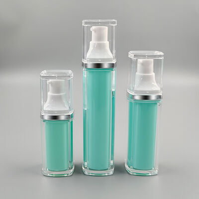 Hot Sale Wholesale Factory High Quality 15ml 30ml 50ml Square Double-layer Vacuum Bottle  for Personal Care