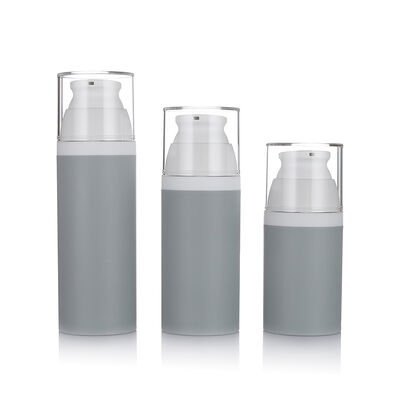 Grey Color 80ml Airless Pump Bottle 3 Sizes Optional Plastic Airless Bottle for Cosmetic
