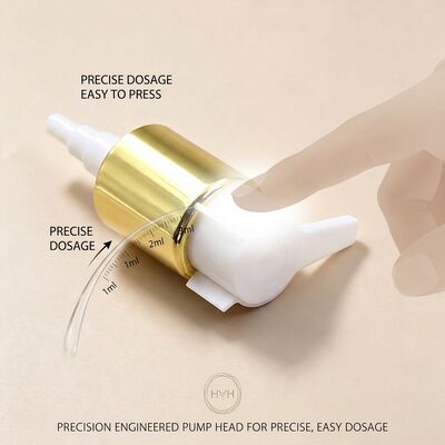 REACH Compliant Lotion Dispenser Pump 28/410 Precision 1.2ml Dosage Left-Right Lock for European Skincare Packaging OEM