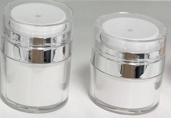 Piston Evacuation Airless Pump Bottle 50ml Full Discharge for Cream Serum Container