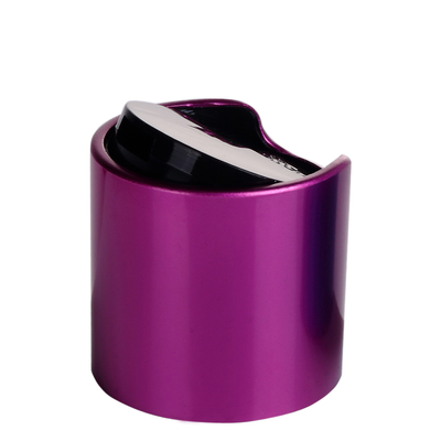 Aluminium Plastic Cosmetic Bottle Caps 28mm Disc Top Flip Top OEM