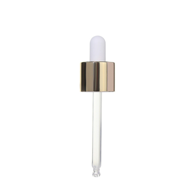 Aluminium Cosmetic Glass Dropper 20mm For Skin Care Essential Oil