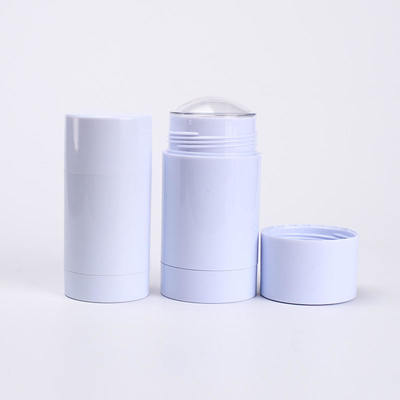 Round Twist Up Salve Plastic Deodorant Tubes Container 30g 50g 75g Clear Empty