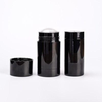 Round Twist Up Salve Plastic Deodorant Tubes Container 30g 50g 75g Clear Empty