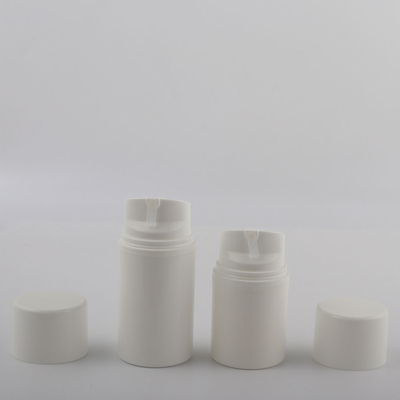 White PP Plastic Cosmetic Packaging Airless Cream Serum Bottle 30ml 50ml 80ml