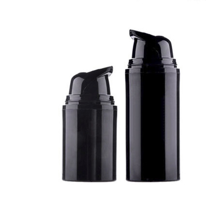Empty Black PP Airless Pump Bottles  15ml 30ml 50ml For Lotion