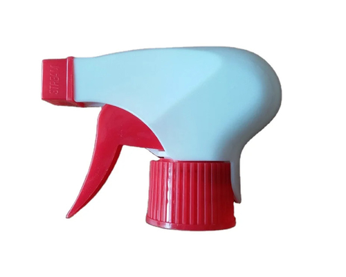 Red White Color Plastic Trigger Sprayer 28mm For Garden Cleaning Washing Bottle