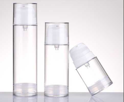 Airless Travel Bottles Screw On Clear AS Airless Bottle 30ml 50ml