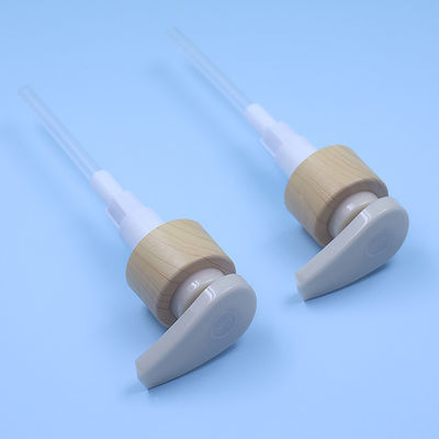 Non Spill Water Transfer Printing Wooden Plastic Screw Pump Cosmetic Dispenser Shampoo Lotion Dispenser