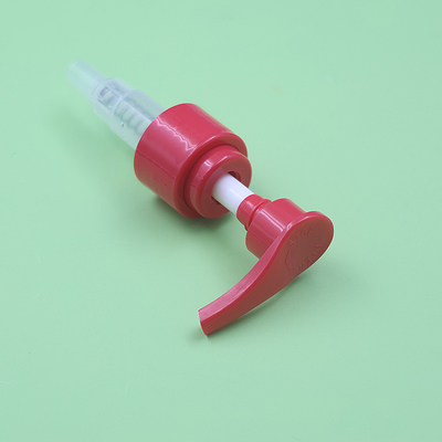 Custom 24mm 28mm Plastic Inside Spring Pump Cosmetic Dispenser Red Lotion Screw-on Pump for Bottle