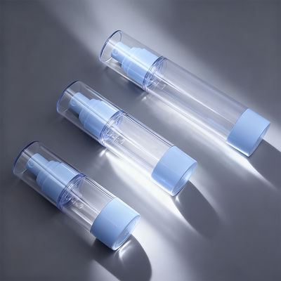 15ml 30ml 50ml Luxury Round Shape Transparent AS Material Mist Sprayer Airless Bottle for Any Purpose 0.23CC Output