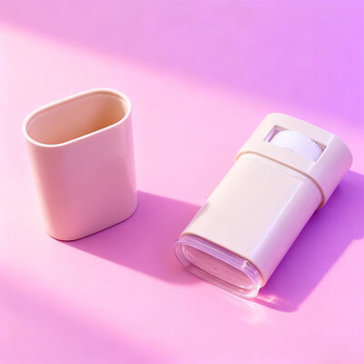 Customized Oval Flat 15g 20g Twist up Stick Deodorant Packaging Refillable Body Deodorant Sunscreen Container Tubes Deodorant Packaging