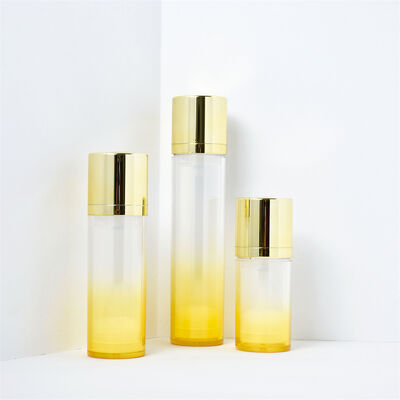 Cosmetic Luxury AS Airless Pump Bottle 15ml 30ml 50ml White Double Wall Airless Serum Bottle with Frosted Bottle