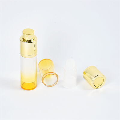 Cosmetic Luxury AS Airless Pump Bottle 15ml 30ml 50ml White Double Wall Airless Serum Bottle with Frosted Bottle