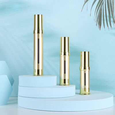 China Supplier Silver Luxury Plastic Cosmetic Bottle 15ml 30ml 50ml Empty Airless Plastic Serum Pump Dispenser by Kinpack