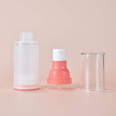 15ml-50ml Refillable Airless Pump Serum Lotion Bottle With AS/PP Cap Frosted PP Plastic Bottles For Skincare