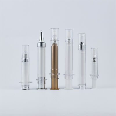 Plastic Cosmetic 5/10/20ml Serum Syringe Eye Cream Airless Bottle Airless Syringe Bottles for Cosmetic Disposable Syringe Tube