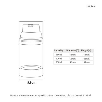 Factory Wholesale Luxury 100ml 150ml 120ml ABS AS Airless Pump Bottle  with Matte Glossy UV Craftsmanship