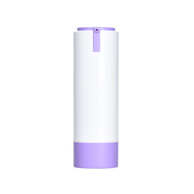 Recyclable Private Label 15ml 30ml 50ml  Round Shape Custom Pink Purple Color Airless ABS Lotion Bottle for Skincare Packaging