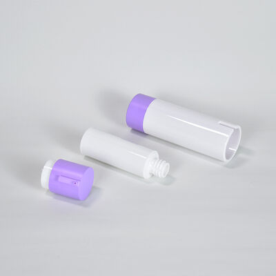 Recyclable Private Label 15ml 30ml 50ml  Round Shape Custom Pink Purple Color Airless ABS Lotion Bottle for Skincare Packaging