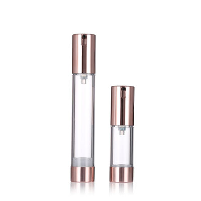 Luxury Rose Gold Airless Pump Bottle 15-20ml Round Airless Lotion Bottle Serum Bottle