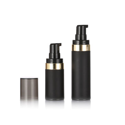 Top Quality Black Airless Bottle 15ml 30ml 50ml PP Plastic Airless Cosmetic Bottles