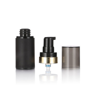 Top Quality Black Airless Bottle 15ml 30ml 50ml PP Plastic Airless Cosmetic Bottles