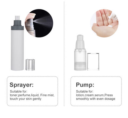 Top Quality Black Airless Bottle 15ml 30ml 50ml PP Plastic Airless Cosmetic Bottles