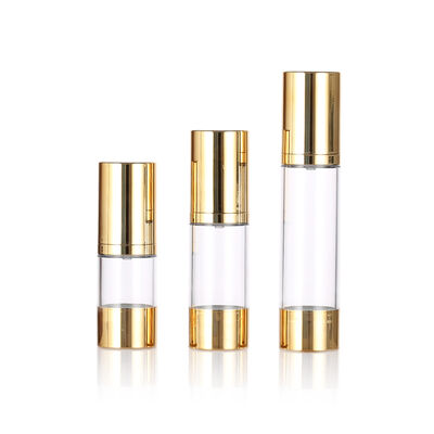 Recommend 15ml 30ml 50ml Slim Airless Pump Bottle for Skin Care Packaging with Screen Printing Lotion & Serum