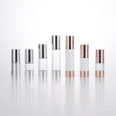 Empty Travel Mini Round Airless Lotion Bottle 15ml 30ml 50ml Rose Gold Vacuum Bottle