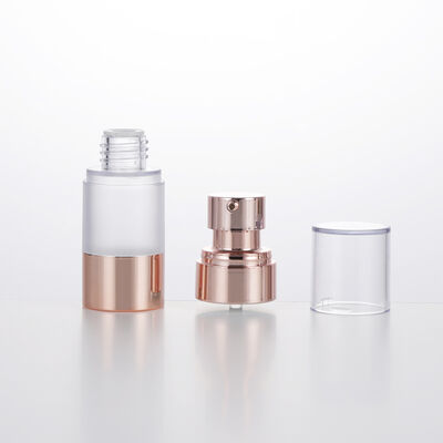 Empty Travel Mini Round Airless Lotion Bottle 15ml 30ml 50ml Rose Gold Vacuum Bottle