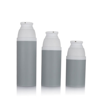Grey Color 80ml Airless Pump Bottle 3 Sizes Optional Plastic Airless Bottle for Cosmetic