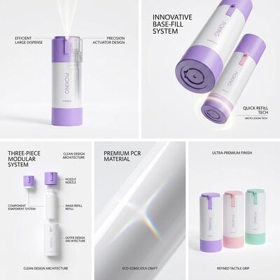 Luxury Frosted 50ml Airless Pump Bottle Vacuum Preservation Technology for Premium Skincare Serum Packaging