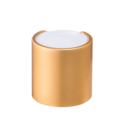 Gold Disc Top Cosmetic Bottle Caps 24/410 aluminum plastic Material