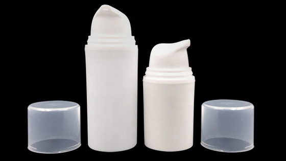 White Empty Airless Pump Bottles , Cosmetic Packaging Container 15ml 30ml 50ml