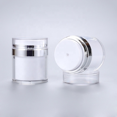 Acrylic Airless Pump Cream Jar , Cosmetic Container Jar 50ml 50g For Lotion Packaging