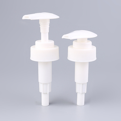 White Ribbed Screw Lotion Pump 28/400 , Dispenser Pump For Bottle