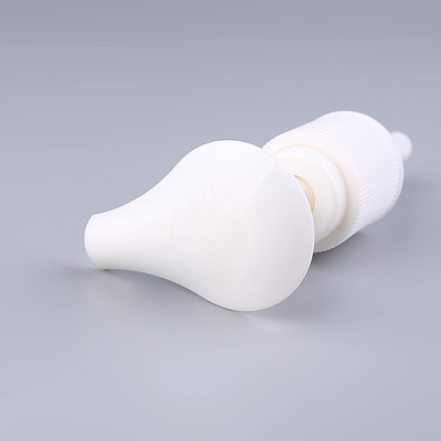 White Ribbed Screw Lotion Pump 28/400 , Dispenser Pump For Bottle