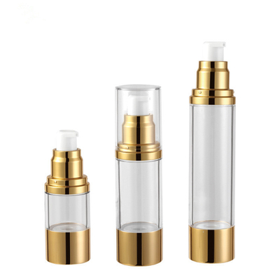 15ml 30ml 50ml Airless Pump Bottles For Cosmetic ABS AS Alum Material