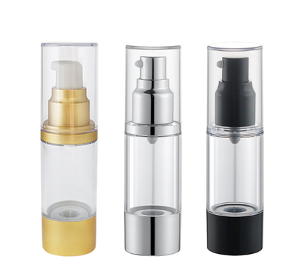 15ml 30ml 50ml Airless Pump Bottles For Cosmetic ABS AS Alum Material