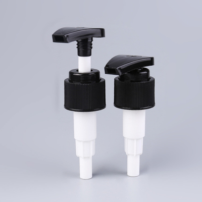 Ribbed Screw Lotion Pump Black  24/410 4cc Dosage PP Plastic Material