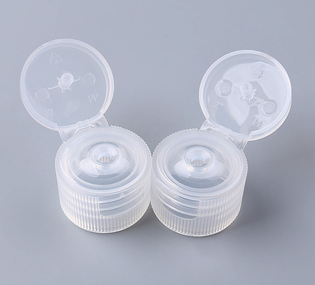 Ribbed Screw Cosmetic Bottle Caps Transparent 20/410 24/410
