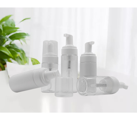 43mm Cosmetics Plastic Bottles , Liquid Soap Foam Pump Bottles 100ml 150ml