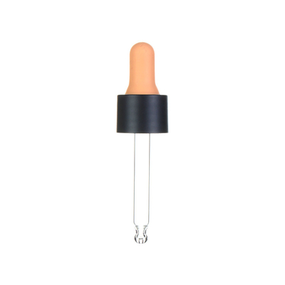 red rubber Cosmetic Glass Dropper , bamboo dropper caps for essential oil