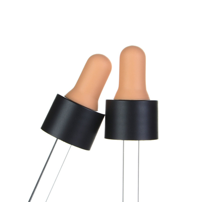 red rubber Cosmetic Glass Dropper , bamboo dropper caps for essential oil