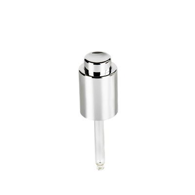 18mm Cosmetic Small Glass Dropper Round Shape With Bamboo Push Button
