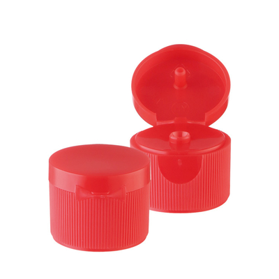 Blue Plastic Cosmetic Bottle Caps , 24mm Flip Top Cap For Disinfectant