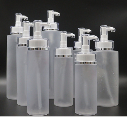 Empty PET Cosmetic Lotion Bottle Cylinder 200ml 300ml 500ml for packaging